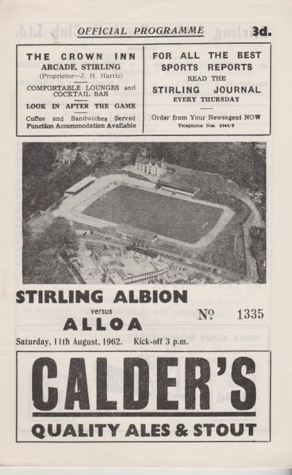 Stirling Albion v Alloa Athletic 11-Aug-1962