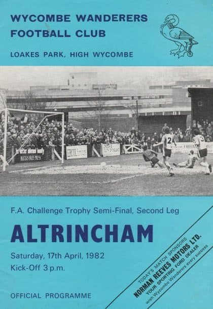 Wycombe Wanderers v Altrincham 17-Apr-1982