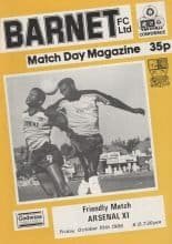 Barnet v Arsenal XI 10-Oct-1986