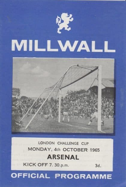 Millwall v Arsenal 04-Oct-1965