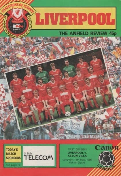 Liverpool v Aston Villa 11-May-1985