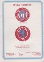 Paget Rangers v Aston Villa  03-Aug-1989