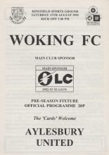 Woking v Aylesbury United 15-Aug-1992