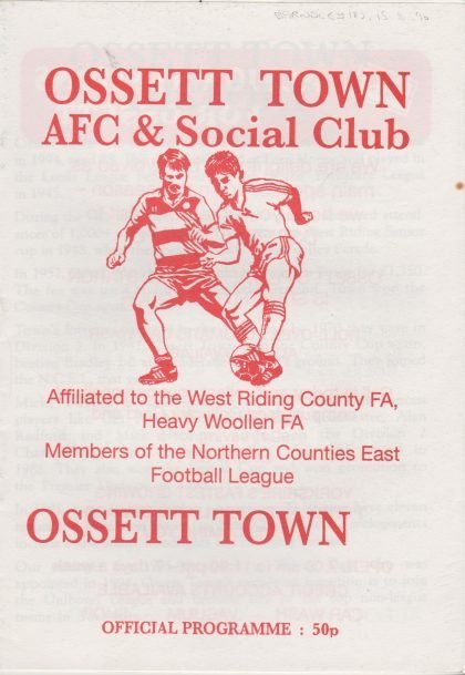 Ossett Town v Barnsley 15-Aug-1996