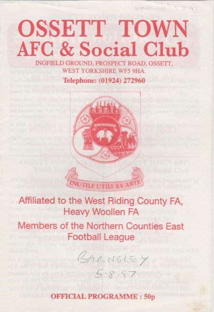 Ossett Town v Barnsley 05-Aug-1997