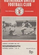Rotherham United v Bournemouth & Boscombe Athletic 10-Oct-1972