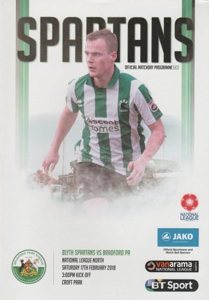 Blyth Spartans vs Bradford PA 17-Feb-2018