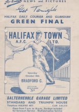 Halifax Town v Bradford City 10-Oct-1959