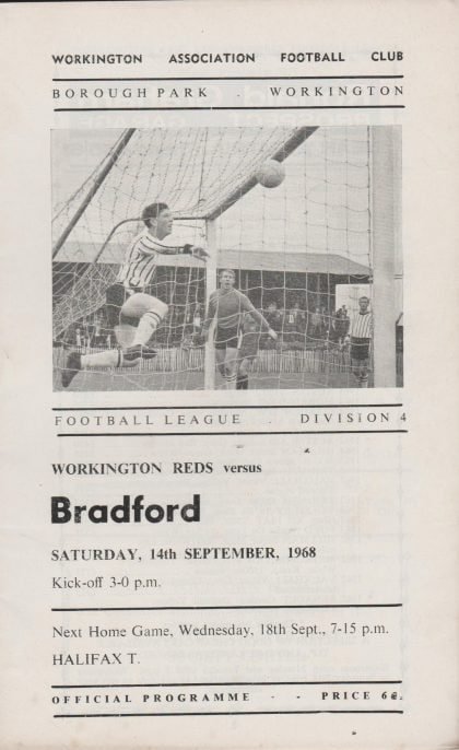 Workington v Bradford Park Avenue 14-Sep-1968