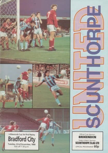 Scunthorpe United v Bradford City 22-Nov-1988