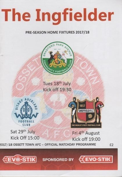 Ossett Town v Bradford Park Avenue 18-Jul-2017