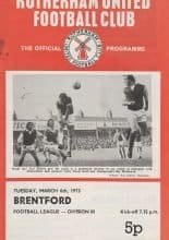 Rotherham United v Brentford 06-Mar-1973