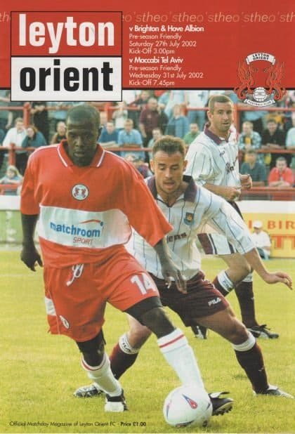 Leyton Orient v Brighton & Hove Albion 27-Jul-2002