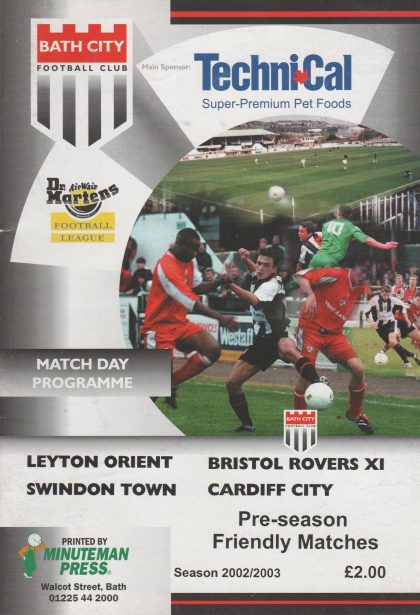 Bath City v Bristol Rovers XI 30-Jul-2002