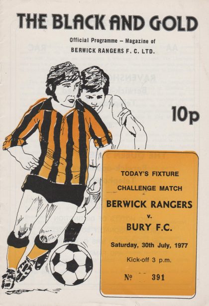 Berwick Rangers v Bury 30-Jul-1977