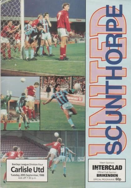 Scunthorpe United v Carlisle United 20-Sep-1988