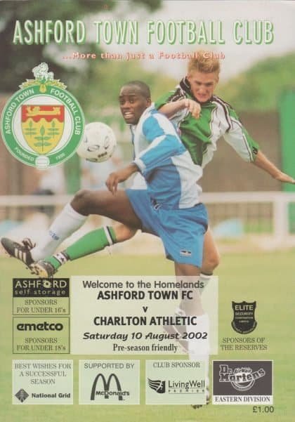 Ashford Town v Charlton Athletic 10-Aug-2002