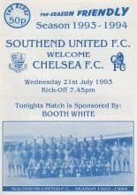 Southend United v Chelsea  21-Jul-1993