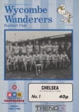 Wycombe Wanderers v Chelsea  07-Aug-1987