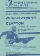 Wycombe Wanderers v Clapton 20-Mar-1971