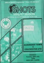 Aldershot Town v Colchester United 30-Jul-1996