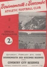 Bournemouth & Boscombe Athletic Reserves v Coventry City Reserves   04-Feb-1956