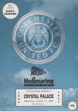 Colchester United v Crystal Palace 11-Aug-1990