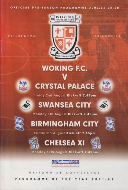Woking v Crystal Palace   02-Aug-2002