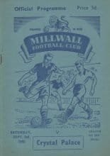 Millwall v Crystal Palace  03-Sep-1955