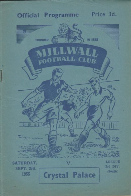 Millwall v Crystal Palace  03-Sep-1955