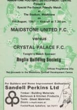 Maidstone United v Crystal Palace  06-Aug-1981