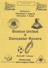 Boston United Reserves v Doncaster Rovers Reserves 27-Aug-2003
