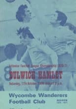 Wycombe Wanderers v Dulwich Hamlet 17-Oct-1970