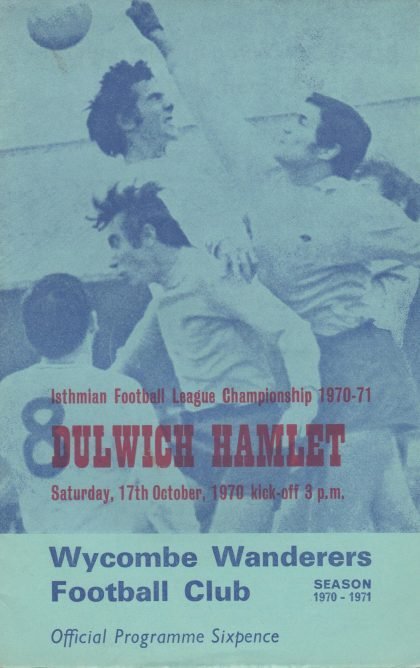 Wycombe Wanderers v Dulwich Hamlet  17-Oct-1970