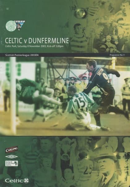 Glasgow Celtic v Dunfermline Athletic  08-Nov-2003