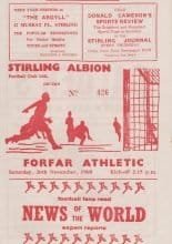 Stirling Albion v Forfar Athletic 26-Nov-1960