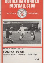 Rotherham United v Halifax Town 26-Feb-1972