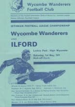 Wycombe Wanderers v Ilford  01-May-1971
