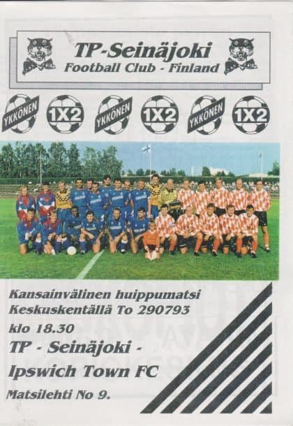 TP-Seinäjoki v Ipswich Town  29-Jul-1993