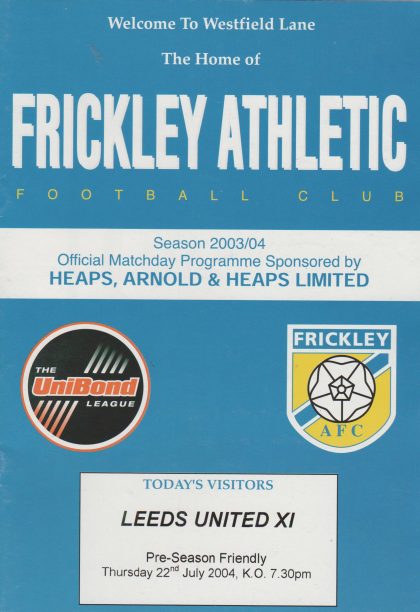 Frickley Athletic v Leeds United XI 22-Jul-2004