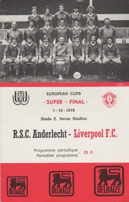 Anderlecht v Liverpool   01-Dec-1978