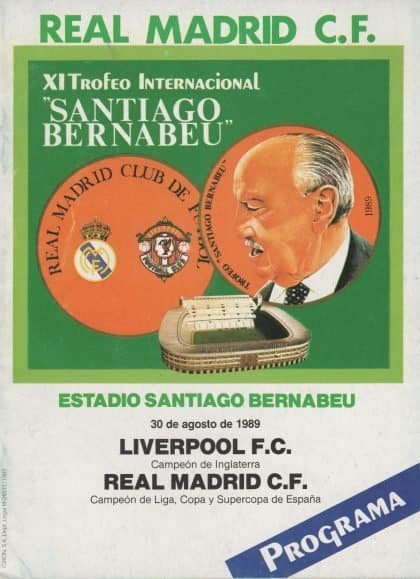Real Madrid v Liverpool  30-Aug-1989