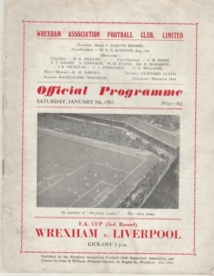 Wrexham v Liverpool 05-Jan-1963