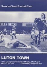 Swindon Town v Luton Town 24-Aug-1981
