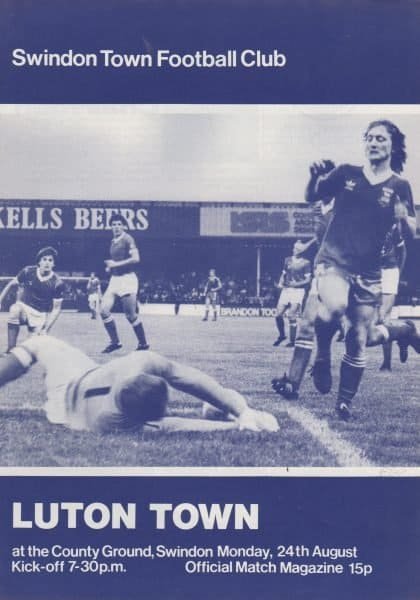 Swindon Town v Luton Town 24-Aug-1981