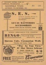 Southport v Mansfield Town  17-Nov-1962