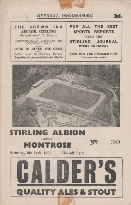 Stirling Albion v Montrose 06-Apr-1963