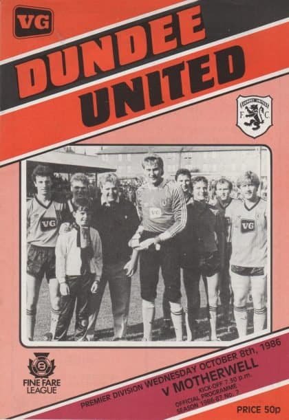 Dundee United v Motherwell 08-Oct-1986