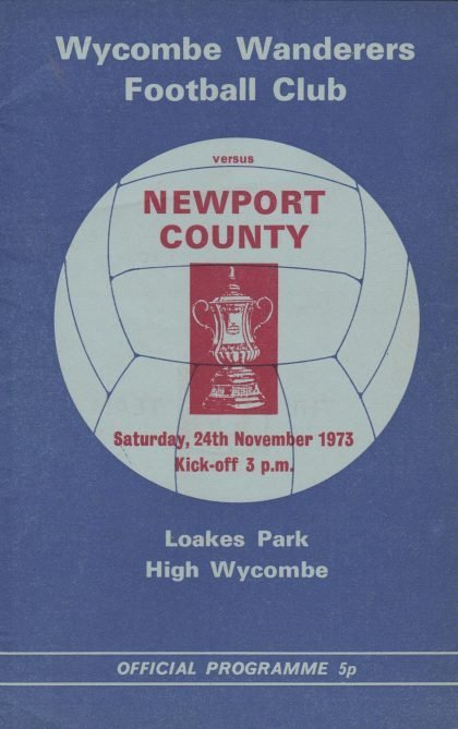 Wycombe Wanderers v Newport County 24-Nov-1973