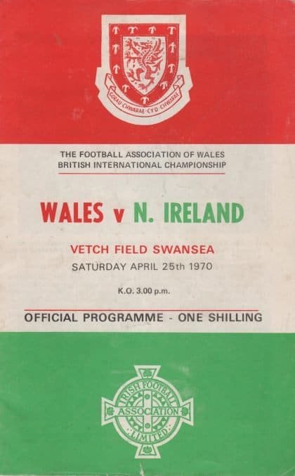 Wales v Northern Ireland 25-Apr-1970